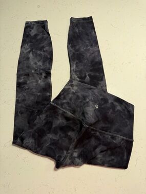 Lululemon Align Black Smoke Print High-Rise Leggings